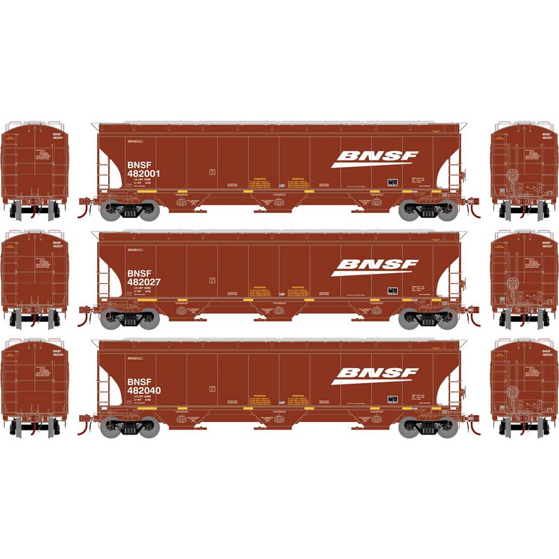 Athearn Genesis ATHG-1058 HO GEN Trinity 5161 Covered Hopper, BNSF