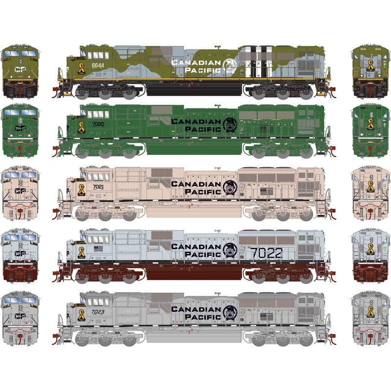 PREORDER Athearn Genesis ATHG-1145 HO GEN EMD SD70ACU Locomotive,CP Military Tribute Set 6644/7020/7021/7022/7023 5 pack of Locomotives