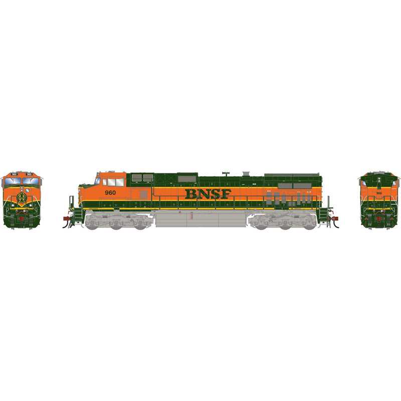 PREORDER Athearn Genesis ATHG-1199 HO GE Dash 9-44CW Locomotive, BNSF Heritage I