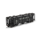 Athearn Genesis ATHG-1280 HO PS-2 2893 3-Bay Covered Hopper, WAB Primed For Grime