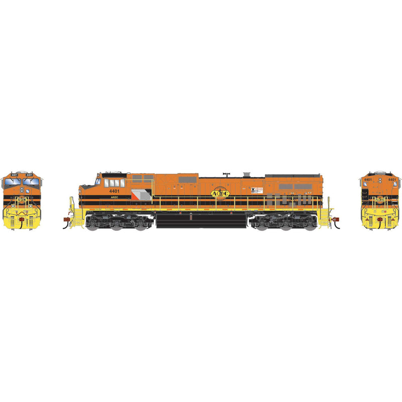 PREORDER Athearn ATHG-1299 HO GEN GE Dash 9-44CW Locomotive, ARZC w/Heralds & OLS Logo