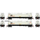 PREORDER Athearn Genesis ATHG-1326 HO TankTrain A/B, GATX White/Black