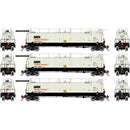 PREORDER Athearn Genesis ATHG-1327 HO TankTrain Intermediate, GATX White/Black