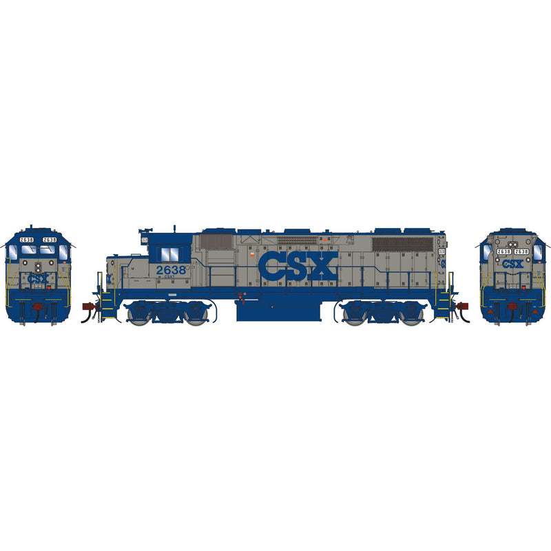 PREORDER Athearn Genesis ATHG-1416 HO GP38-2 Locomotive With DCC & Sound, CSX 'Blue Down'