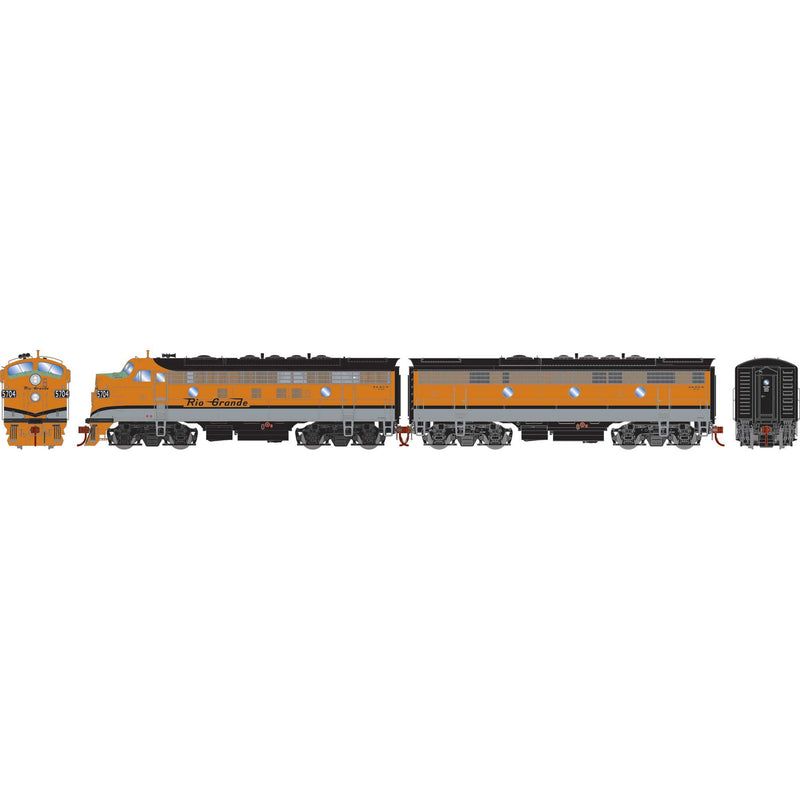 PREORDER Athearn ATHG-1632 HO GEN F7A/F7B Locomotives, DRGW F7A- #5704 F7B- #5702