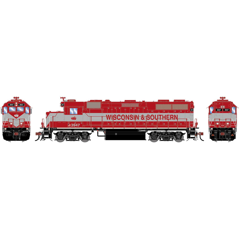 PREORDER Athearn Genesis ATHG-1991 HO GP39-2 PH I Locomotive w/DCC & SOUND, WAMX 'Wisconsin Southern'