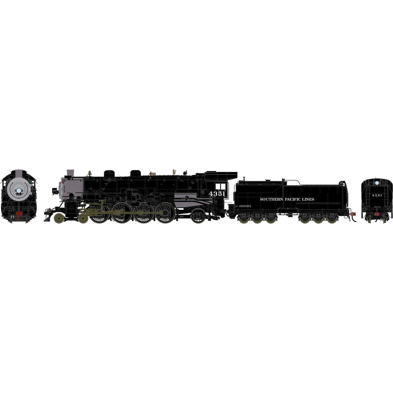 PREORDER Athearn Genesis ATHG-2109 HO 4-8-2 MT-4 Locomotive, Early Black SP