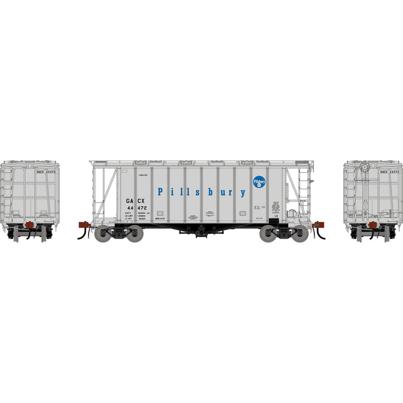 PREORDER Athearn Genesis ATHG-2139 HO GATC 2600 Airslide Covered Hopper, GACX/Pillsbury