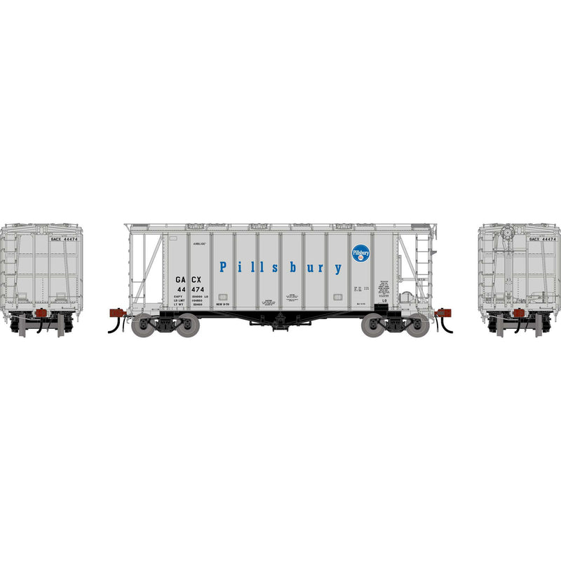 PREORDER Athearn Genesis ATHG-2140 HO GATC 2600 Airslide Covered Hopper, GACX/Pillsbury