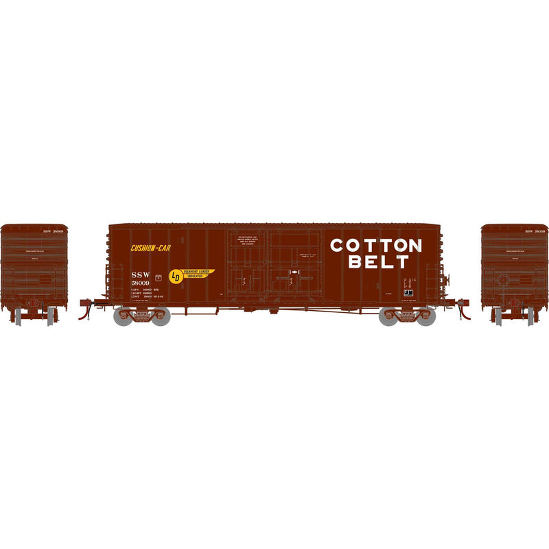 PREORDER Athearn Genesis HO G2190 50' PC&F Youngstown Plug Door Box Car, Cotton Belt