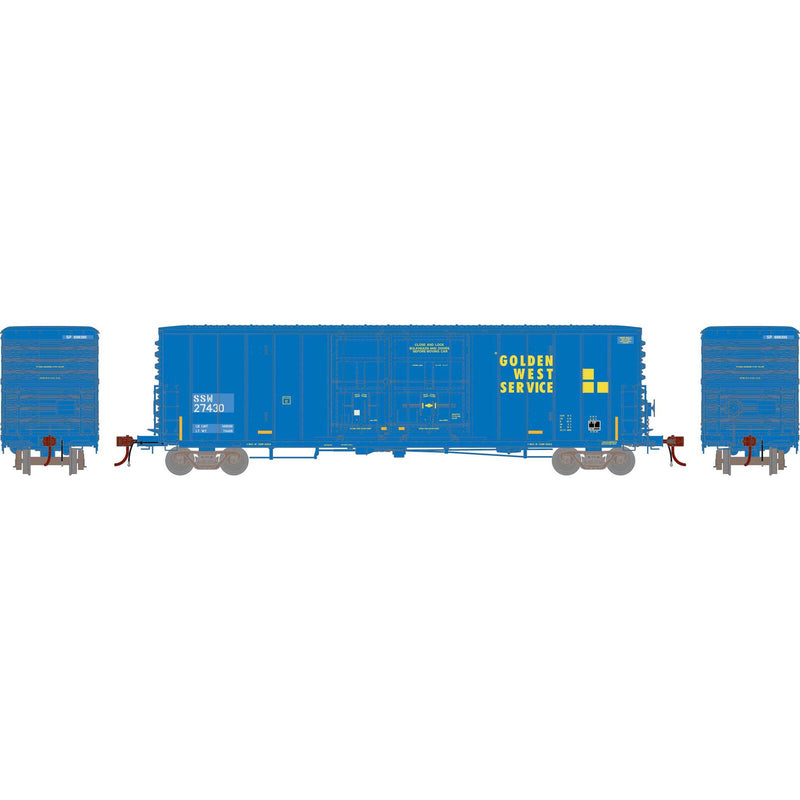 PREORDER Athearn Genesis HO G2193 50' PC&F Youngstown Plug Door Box Car, Golden West Service SSW