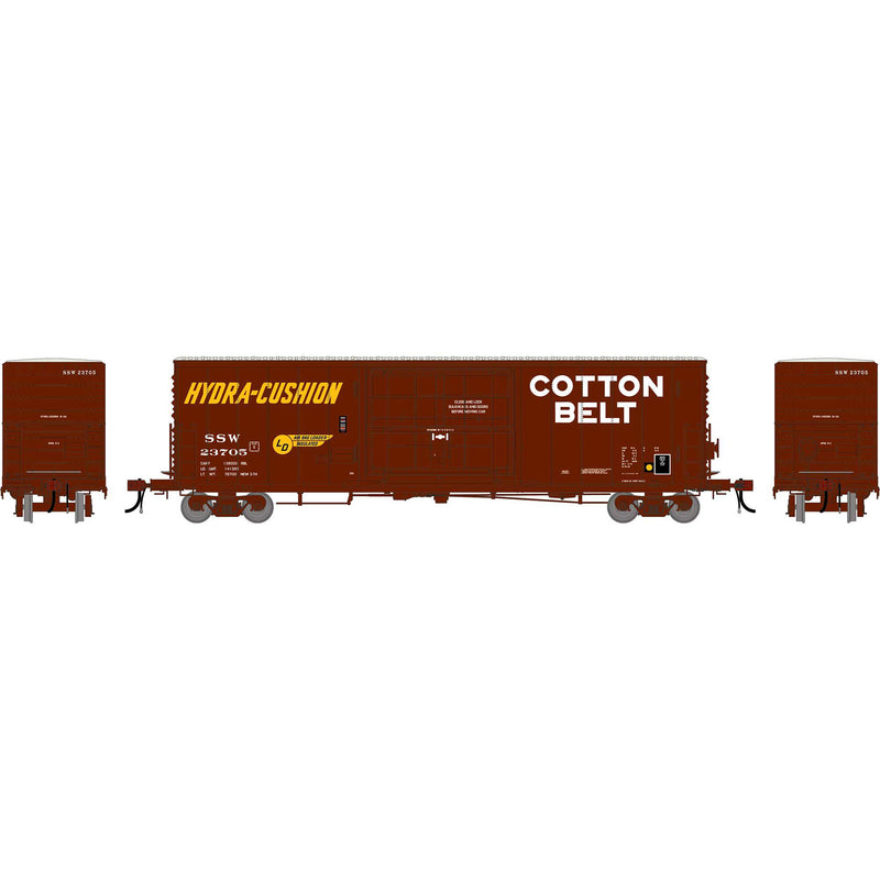 PREORDER Athearn Genesis ATHG-2221 50ft PC&F Smooth Side Box Car with 14ft Plug Door, Cotton Belt
