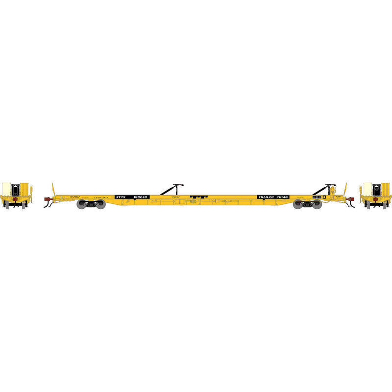PREORDER Athearn Genesis HO ATHG-2233 F89-F Flat Car, XTTX 'Yellow'