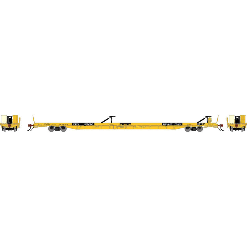 PREORDER Athearn Genesis N ATHG-2268 F89-F Flat Car, XTTX 'Yellow'