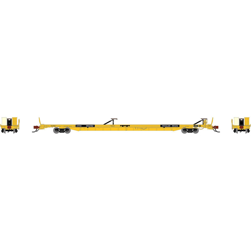 PREORDER Athearn Genesis N ATHG-2268 F89-F Flat Car, XTTX 'Yellow'