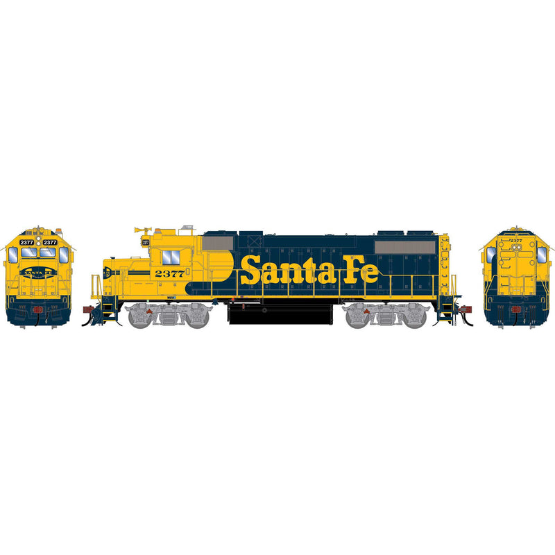 PREORDER Athearn Genesis HO G2385 EMD GP38-2 Diesel Locomotive, Santa Fe Yellow Bonnet