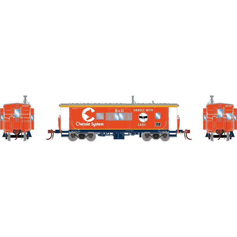 PREORDER Athearn Genesis HO G2395 ICC Bay Window Caboose with Lights, Chessie System-B&O CCH Caboose
