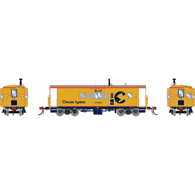PREORDER Athearn Genesis HO G2403 ICC Bay Window Caboose with Lights & Sound, Chessie System-B&O