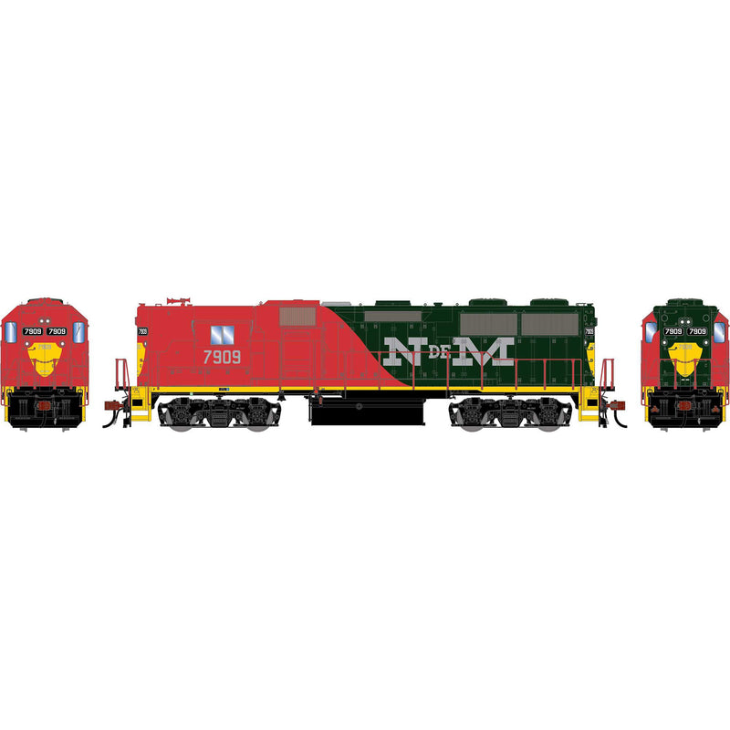 PREORDER Athearn Genesis HO G2435 GP49 Diesel Locomotive, Nacionales de Mexico (Legendary Liveries)