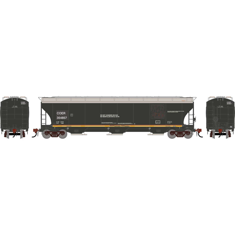PREORDER Athearn Genesis HO G2493 Trinity 5161 Covered Hopper, Kansas City Southern COER (Primed For Grime)