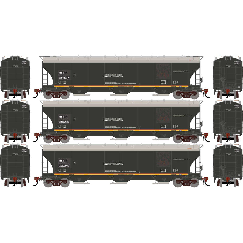 PREORDER Athearn Genesis HO G2495 Trinity 5161 Covered Hopper, Kansas City Southern COER (Primed For Grime)