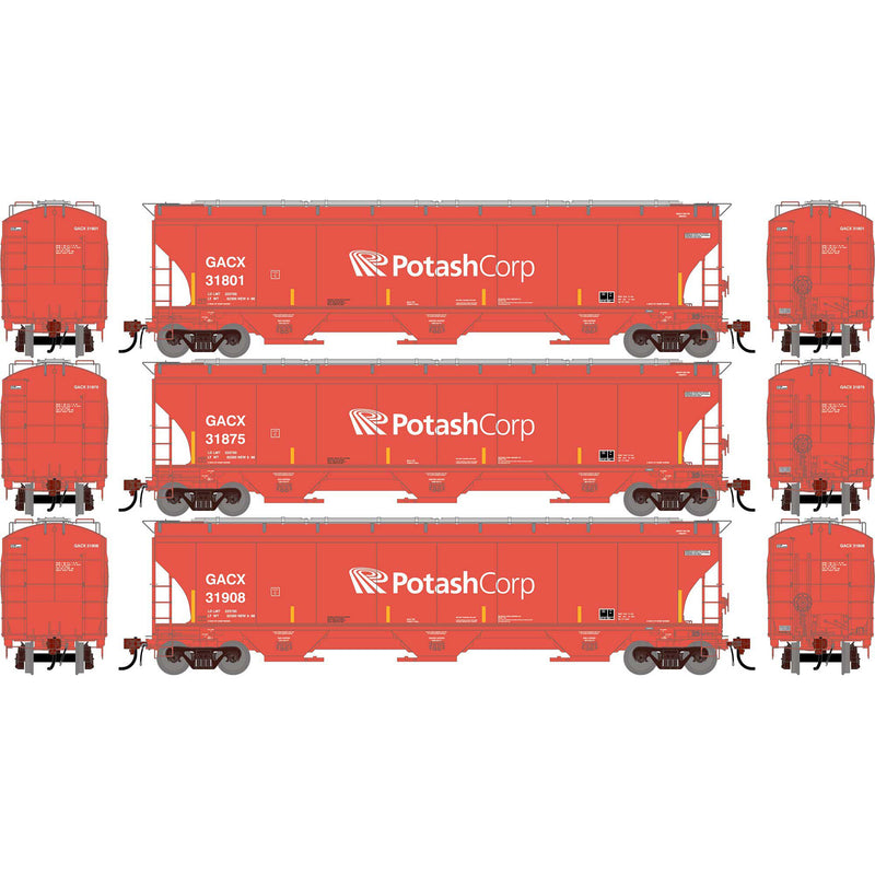 PREORDER Athearn Genesis HO G2499 Trinity 5161 Covered Hopper, GACX Potash Corp
