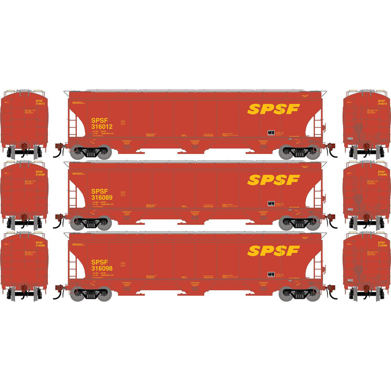 PREORDER Athearn Genesis HO G2503 Trinity 5161 Covered Hopper, Southern Pacific Santa Fe (Legendary Liveries)