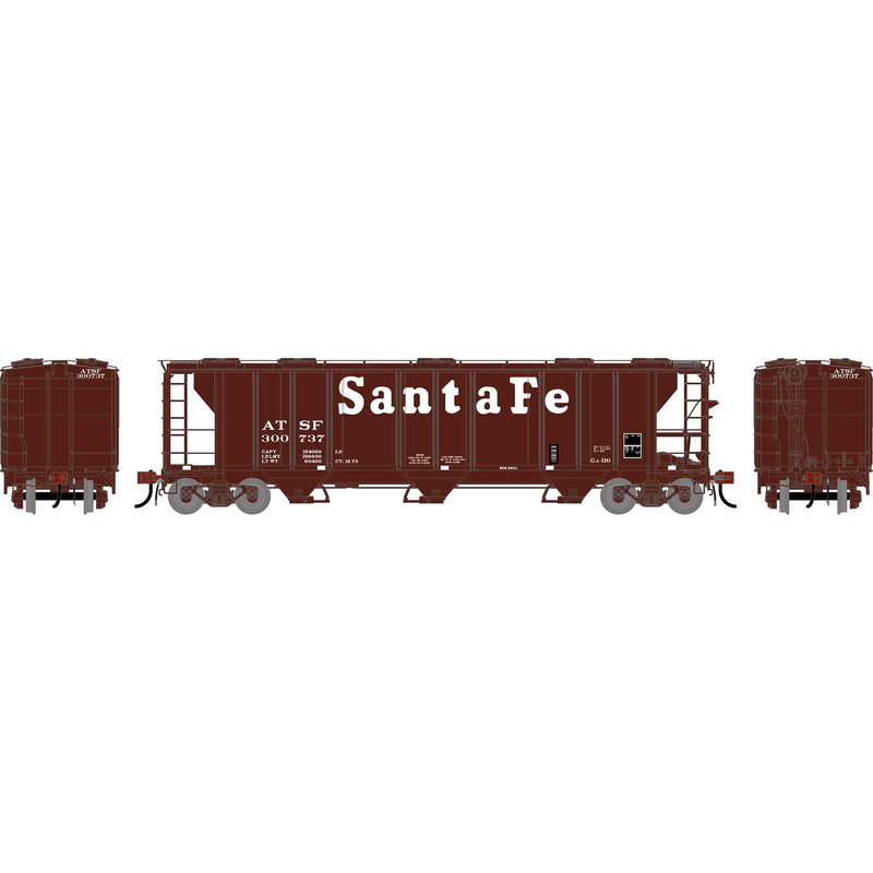 PREORDER Athearn Genesis HO G2594 PS 2893 3-Bay Covered Hopper, Atchison Topeka & Santa Fe