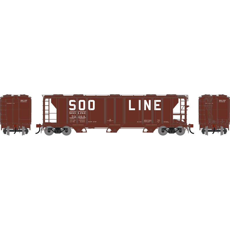 PREORDER Athearn Genesis HO G2606 PS 2893 3-Bay Covered Hopper, Soo Line