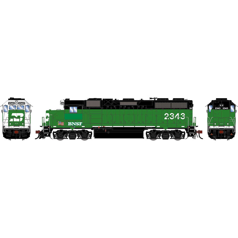 PREORDER Athearn Genesis HO G2641 GP38-2 Diesel Locomotive, Burlington Northern Santa Fe Ex-BN Patched