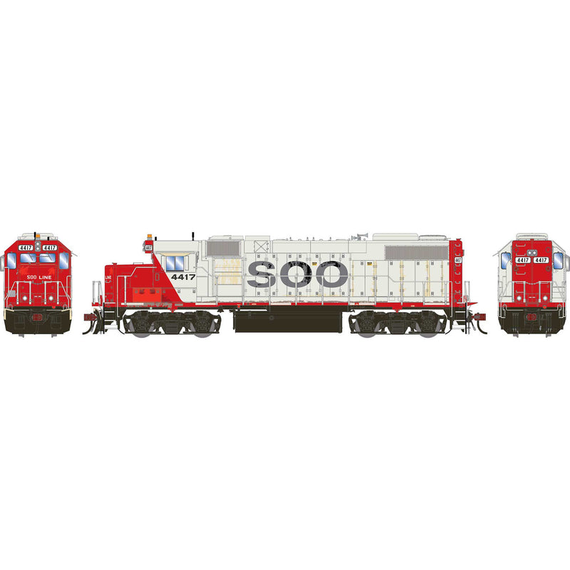 PREORDER Athearn Genesis HO G2643 GP38-2 Diesel Locomotive, Soo Line Primed For Grime