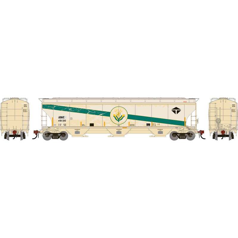 PREORDER Athearn Genesis HO G2700 Trinity 5161 Covered Hopper, Archer Daniels Midland FRA Reflectors Primed For Grime
