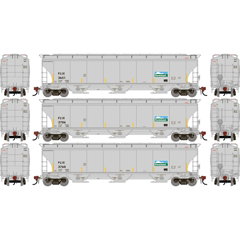 PREORDER Athearn Genesis HO G2706 Trinity 5161 Covered Hopper, Farmland FRA Reflectors