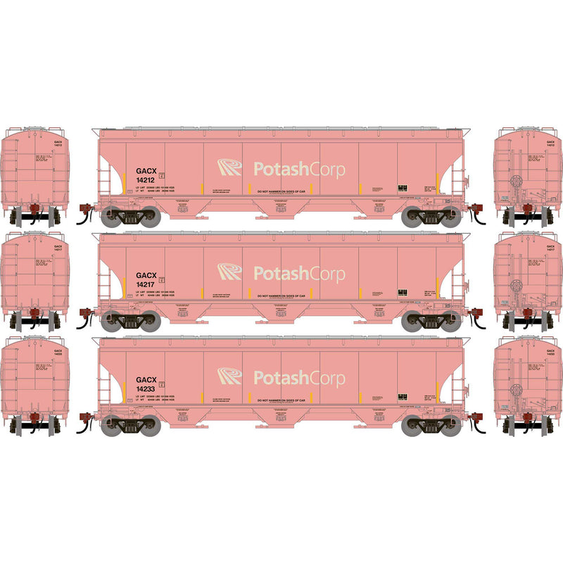 PREORDER Athearn Genesis HO G2711 Trinity 5161 Covered Hopper, GACX Potash Primed For Grime
