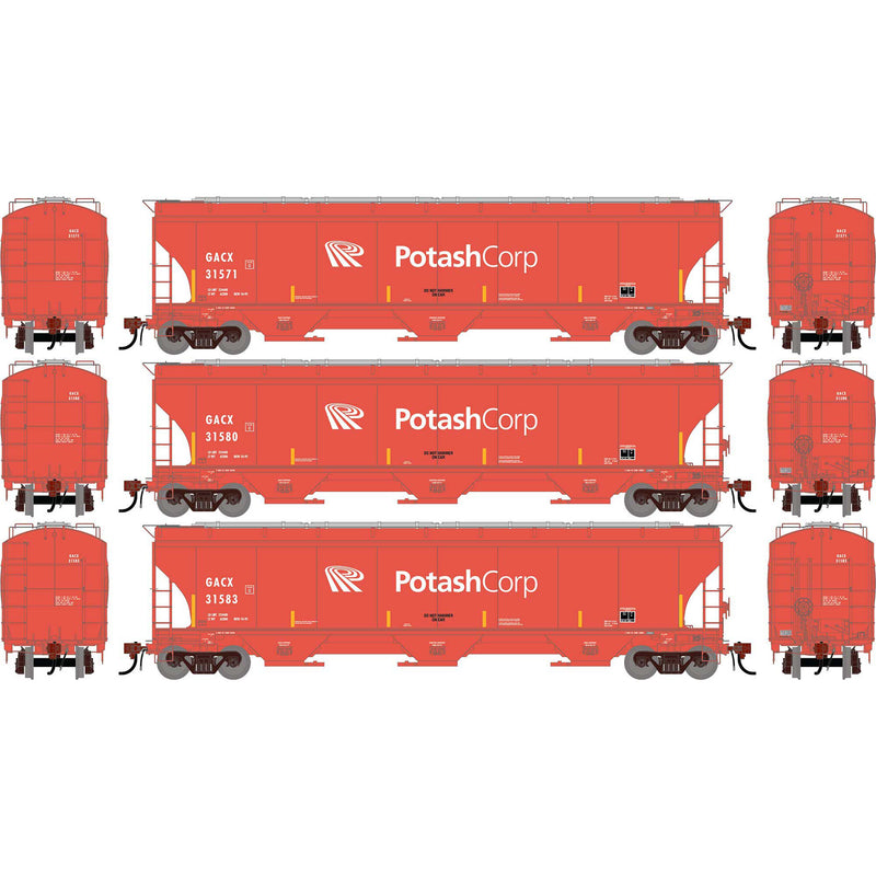 PREORDER Athearn Genesis HO G2714 Trinity 5161 Covered Hopper, GACX Potash