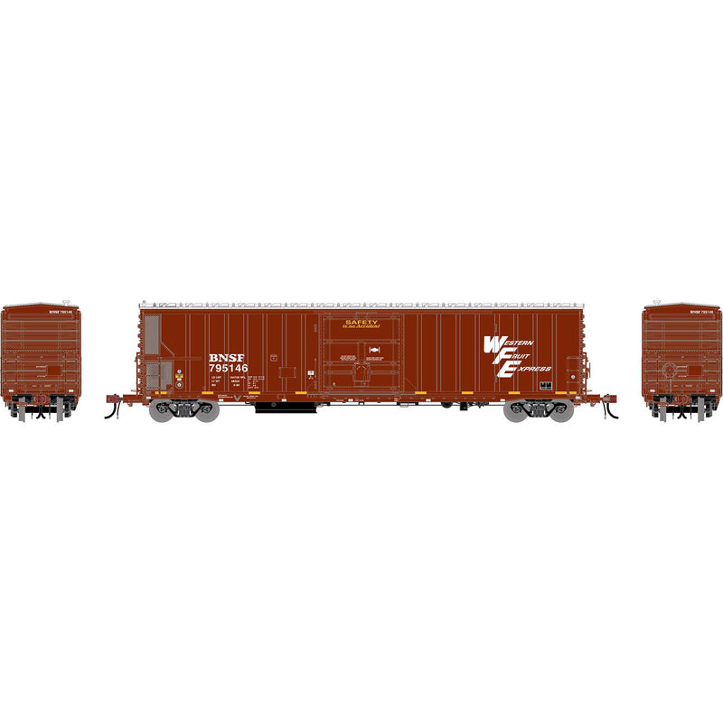 PREORDER Athearn Genesis HO G2720 57 FGE Mechanical Reefer, Burlington Northern Santa Fe FRA Reflectors