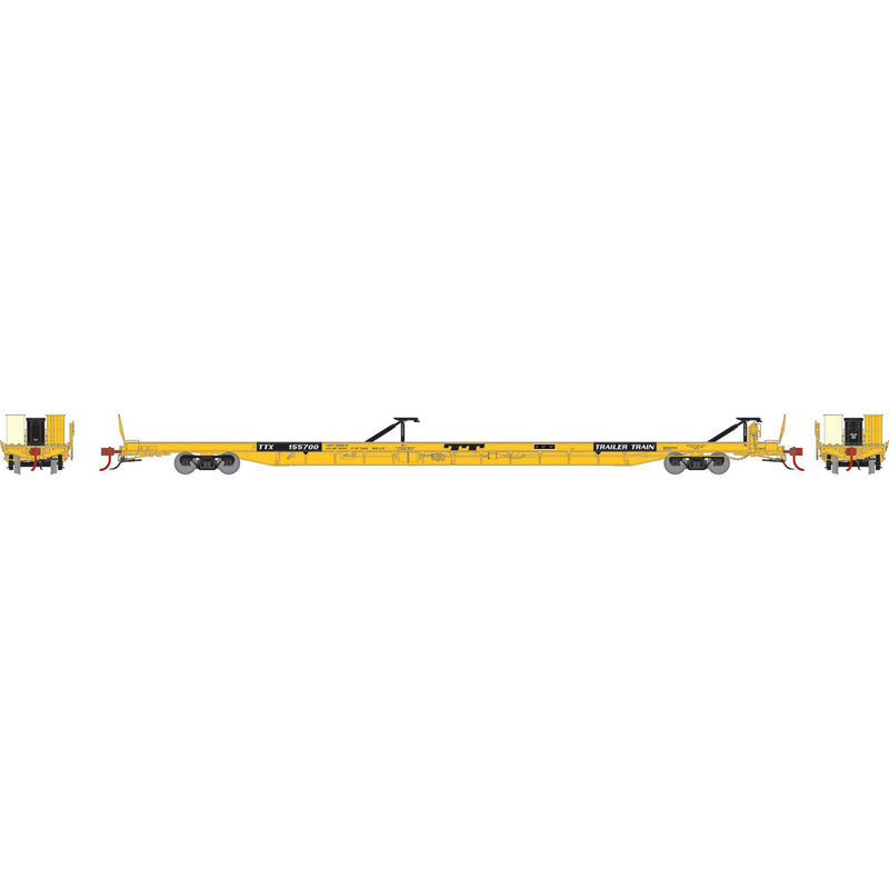 Athearn ATHG69598 HO F89F Trailer, TTX/Yellow