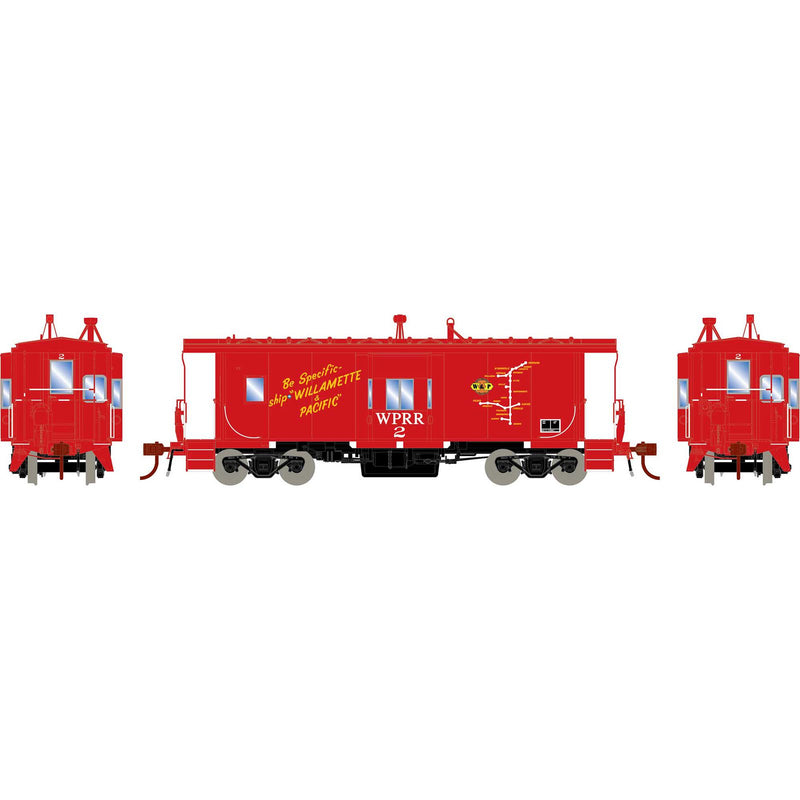 Athearn Genesis HO G78398 Bay Window Caboose with Lights and Sound, Willamette and Pacific