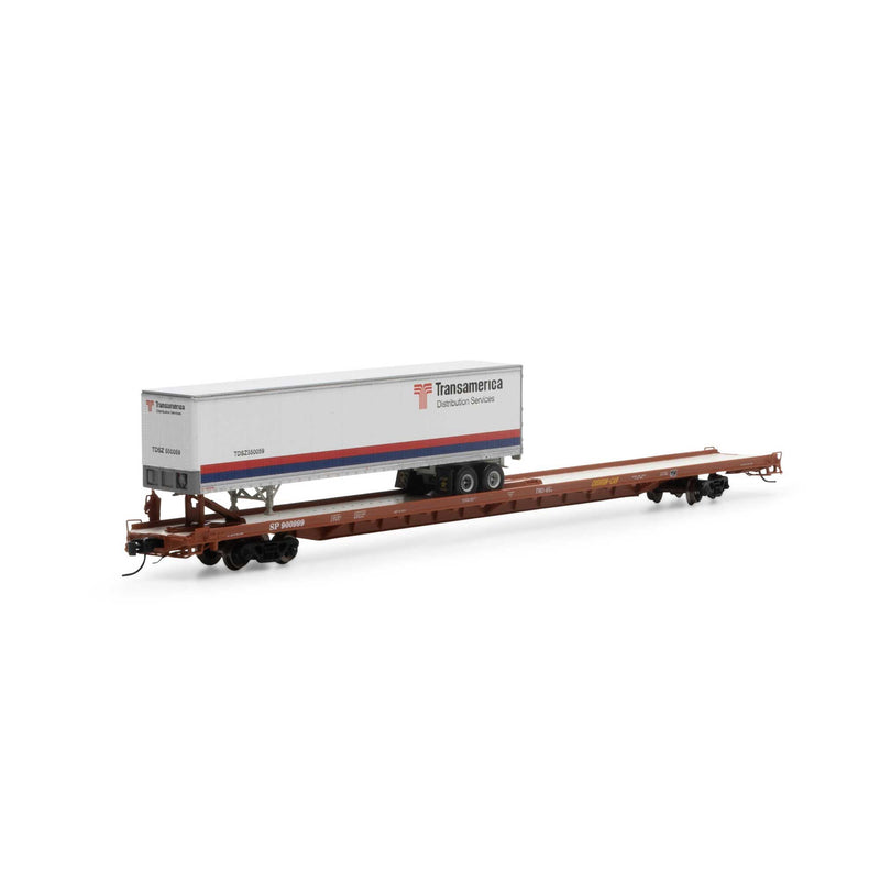 Athearn Genesis ATHGN14367 N F89-F Flat with Trailer, KCS #8580 / CFKZ #631025