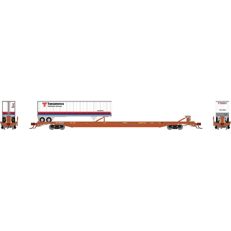 PREORDER Athearn Genesis ATHGN14368 N F89-F Flat with Trailer, SP #900999 / TDSZ #550059