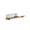 Athearn Genesis ATHGN14370 N F89-F Flat with Trailer, TTX #154714 / BNZ #250166