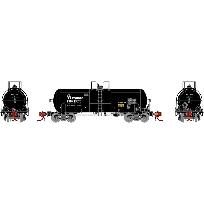 Athearn Genesis ATHGN15318 N 13,600-Gallon Acid Tank, PROX/Black