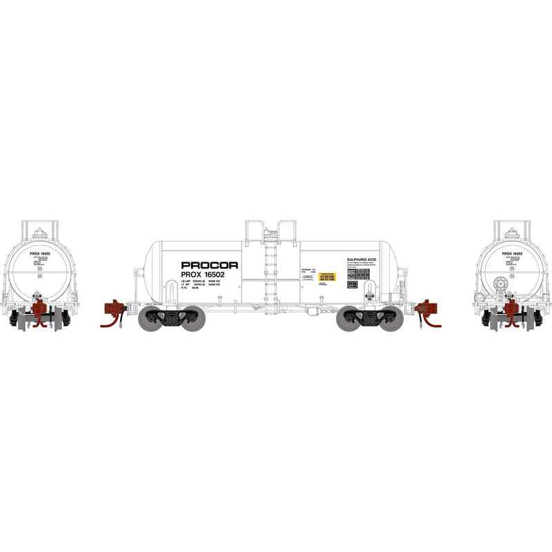 PREORDER Athearn Genesis ATHGN15321 N 13,600-Gallon Acid Tank, PROX/White