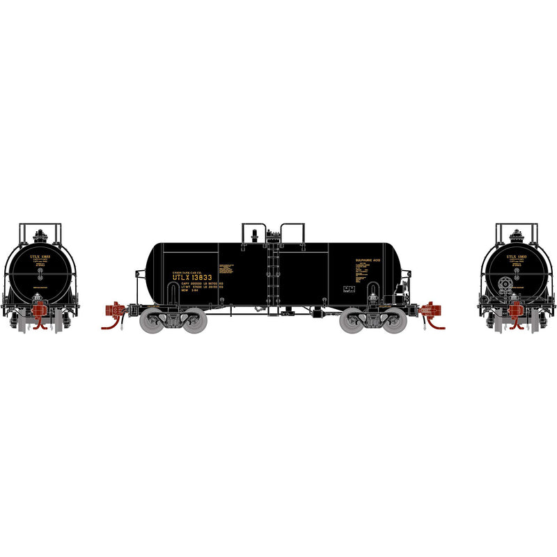 Athearn Genesis ATHGN15326 N 13,600-Gallon Acid Tank, UTLX/Black