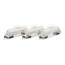 PREORDER Athearn Genesis ATHGN15332 N 13,600-Gallon Acid Tank, UTLX/White (3)
