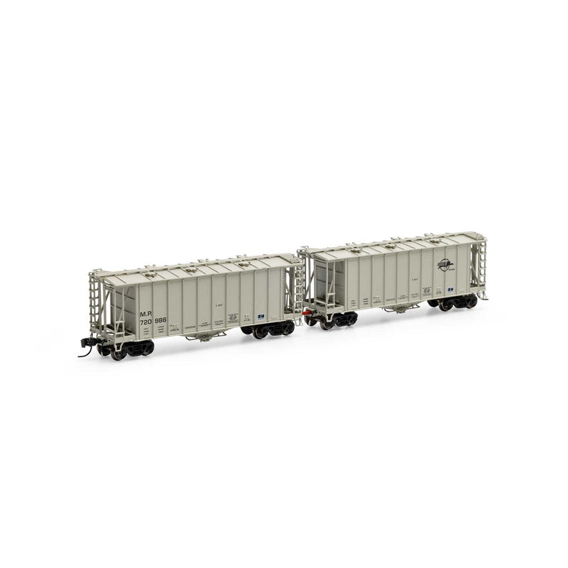 Athearn Genesis N GN23379 GATC 2600 Airslide Hoppers, Missouri Pacific (Drawbar Connected Set)