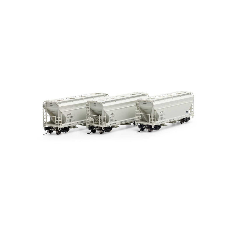 Athearn Genesis N GN24685 ACF 2970 Covered Hoppers, ACFX (3)