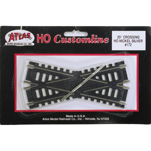 Atlas HO 172 Code 100 Track 25-Degree Custom-Line Crossing