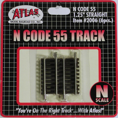 Atlas N 2006 Code 55 Track 1.25" Straight (6)