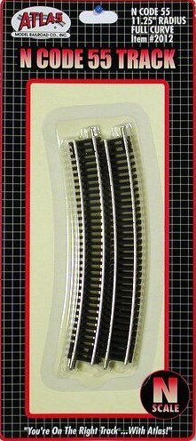 Atlas N 2012 Code 55 Track 11.25" Radius Curve (6)